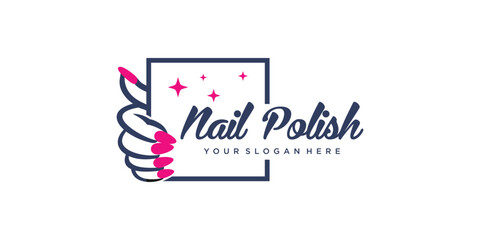 Nail polish logo idea for beauty with style modern
