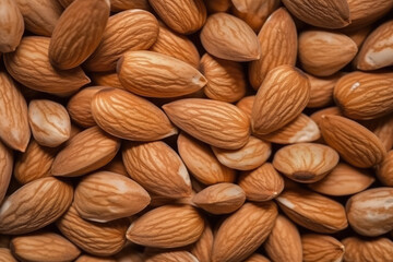 Fototapeta premium Close up of almonds for background.