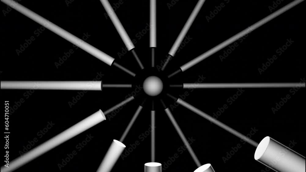 Aufkleber abstract hypnotic background with lines around the sphere. design. spinning surreal pattern on a bla