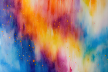 "Harmonic Cosmos" is an abstract painting featuring an explosion of vibrant colors and organic forms, generative AI