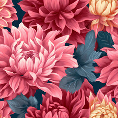 seamless pattern with flowers
