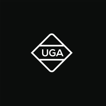 UGA letter design for logo and icon.UGA monogram logo.vector illustration with black background.