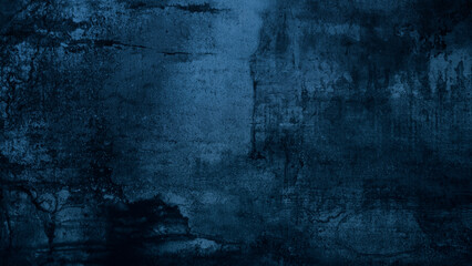 Beautiful  abstract grunge decorative navy blue dark stucco wall background, art rough stylized texture web banner with space for text