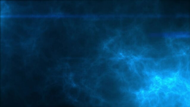 abstract animated blue smoke energy background with light rays