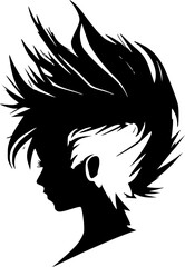 Hair | Minimalist and Simple Silhouette - Vector illustration
