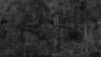 Obraz na płótnie Canvas Abstract Black wall texture for pattern background. wide panorama picture. Black wall texture rough background dark concrete floor or old grunge background with black