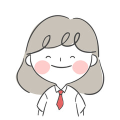 반팔을 입은 여학생