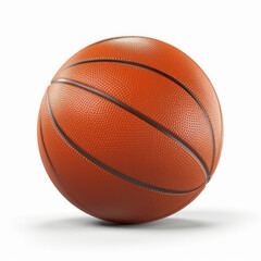 Spherical white basketball with black lines, perfect for sports enthusiasts and design projects. AI Generative.