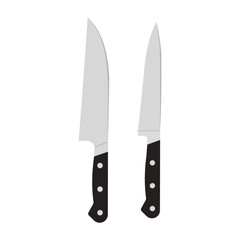 Kitchen knife icon Isolated on white background. Vector illustration in a flat style