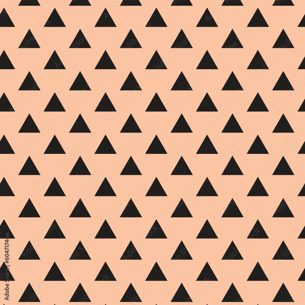Poster abstract monochrome seamless black triangle pattern art.