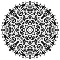 Mandala pattern abstract floral ornament	
