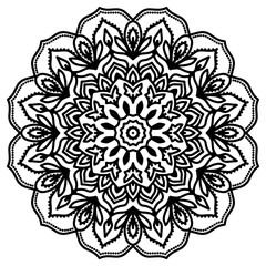 Mandala pattern abstract floral ornament	
