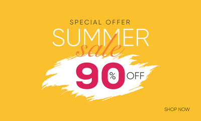 summer sale offer 90% off, summer sale 90% off, summer sale banner, summer sale offer banner design