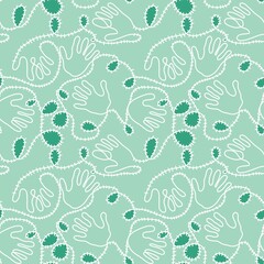 Naklejka premium Abstract stripes seamless handprint line art pattern for wrapping paper and fabrics and linens and kids clothes print