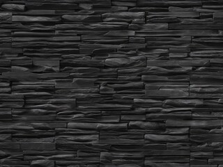 Black Brick Wall Texture Background Generative AI