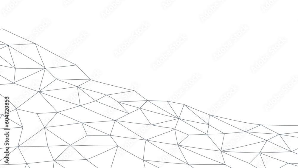 Wall mural abstract geometric background. plexus mesh backdrop. vector