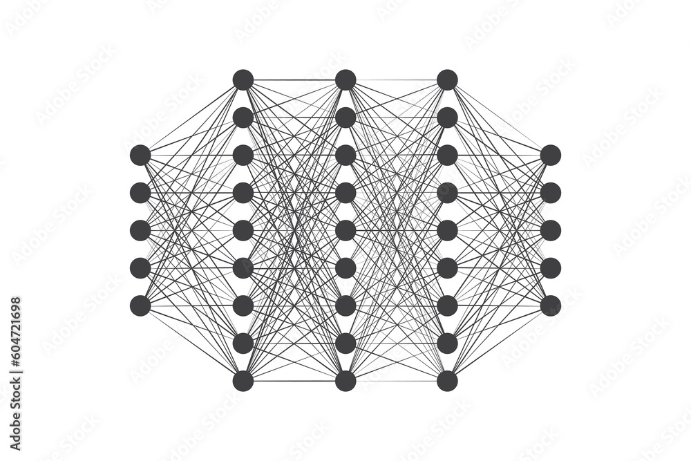 Leinwandbilder neural network model. artificial intelligence. ai