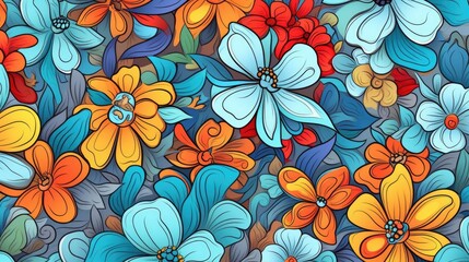 Vibrant Floral Abstract Pattern