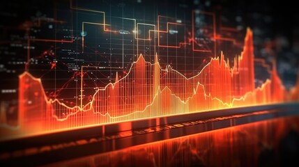 Naklejka premium Business market chart