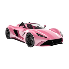 Obraz na płótnie Canvas Pink Roadster Car. png file format. transparent background. generative ai