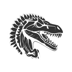 Dinosaur head icon. Vector illustration.