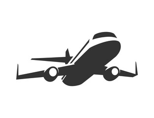 Airplane icon. Simple flat design. Vector illustration.