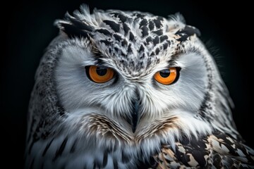 Beautiful owl in its natural habitat. AI generated, human enhanced