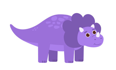 Cute violet dinosaur