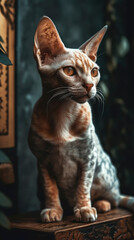 epic shot of a cat. Generative AI