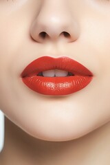 Fototapeta premium Close-Up Beauty Shot of Woman's Lips. Generative ai