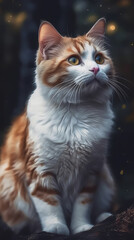 Obraz premium epic shot of a cat. Generative AI