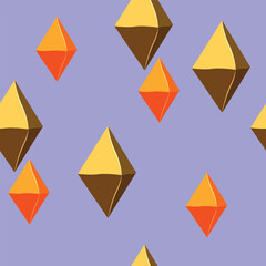 Rhombus seamless vector texture. Green background.
