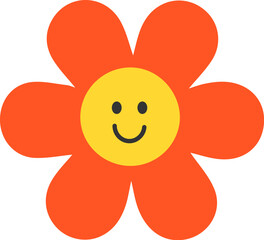 Flower Happy Character