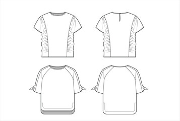 Ladies Tops/ T-shirt/ Shirt Vector Template