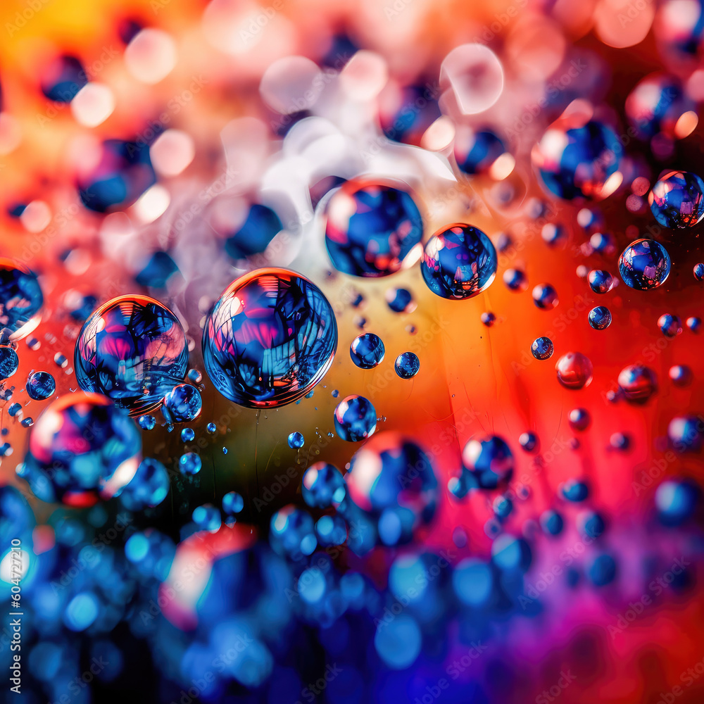 Poster blurry abstract illustration of bubble pattern. generative ai