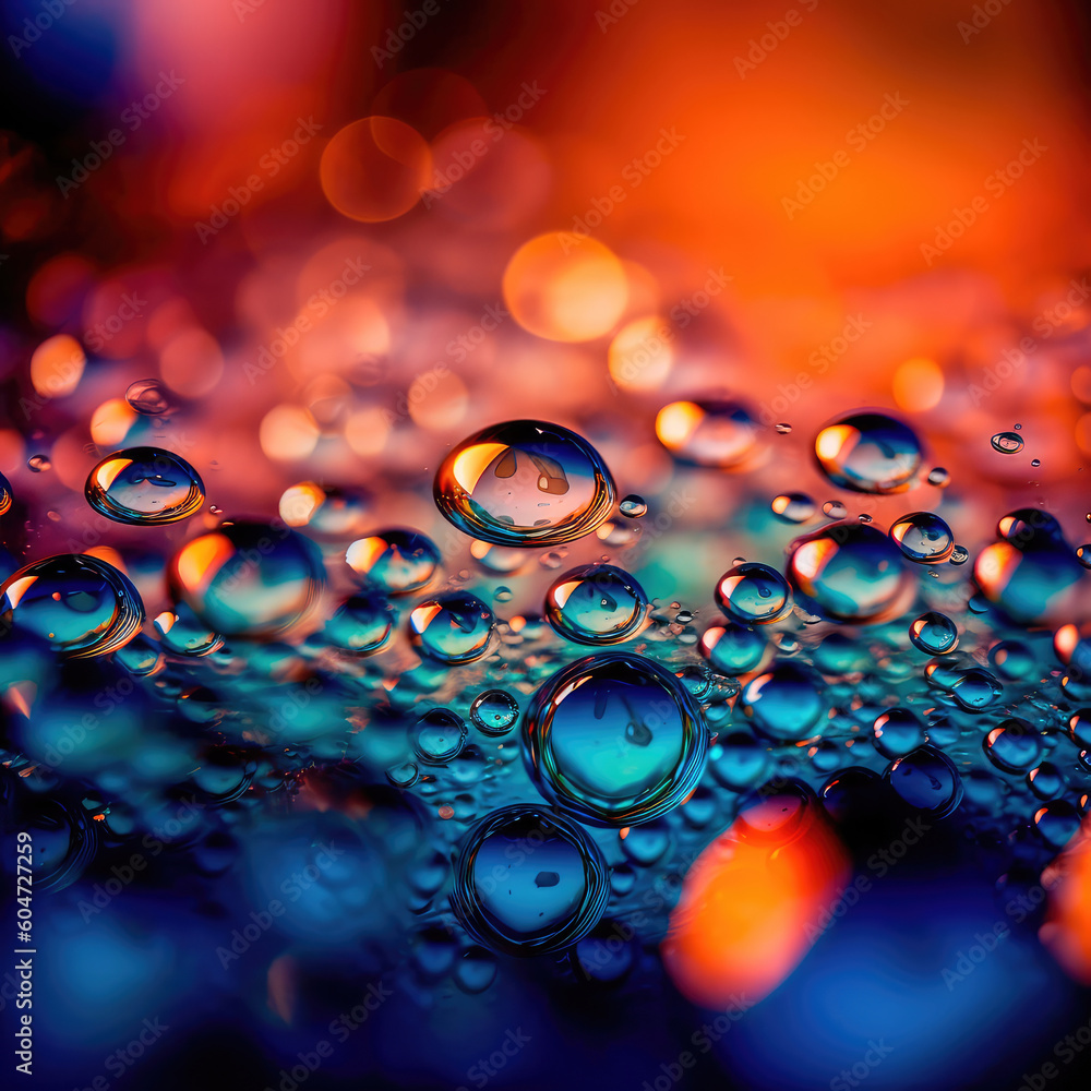 Poster blurry abstract illustration of bubble pattern. generative ai