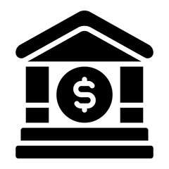 Bank Simple Line Icon Symbol