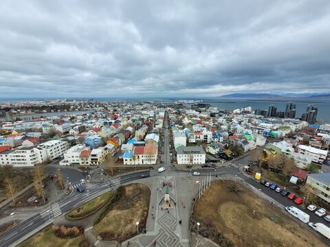Ausblick auf Reykjavik von Hallgr&iacute;mskirkja