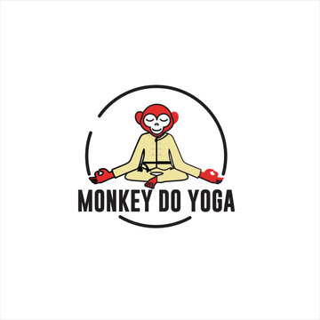 monkey monk do yoga