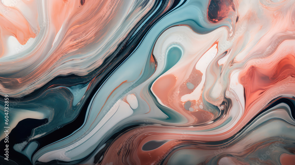 Aufkleber abstract illustration of a marble pattern, creating a blurry pattern of shapes and colors. generativ