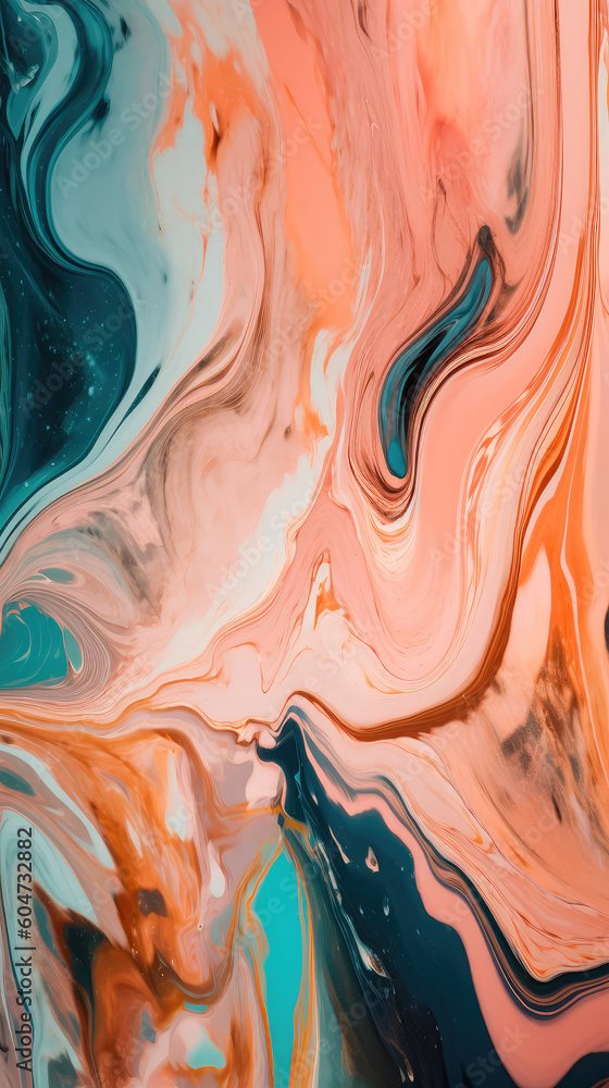 Aufkleber abstract illustration of a marble pattern, creating a blurry pattern of shapes and colors. generativ