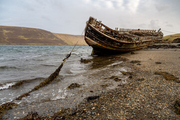 Abandoned Ship on the Shetland Coast