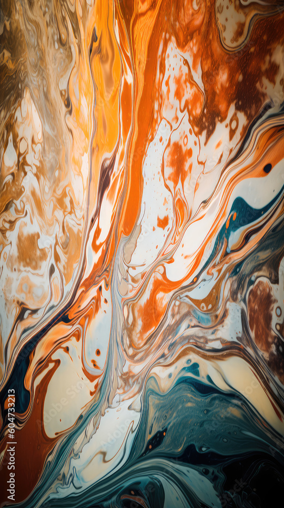 Aufkleber abstract illustration of a marble pattern, creating a blurry pattern of shapes and colors. generativ