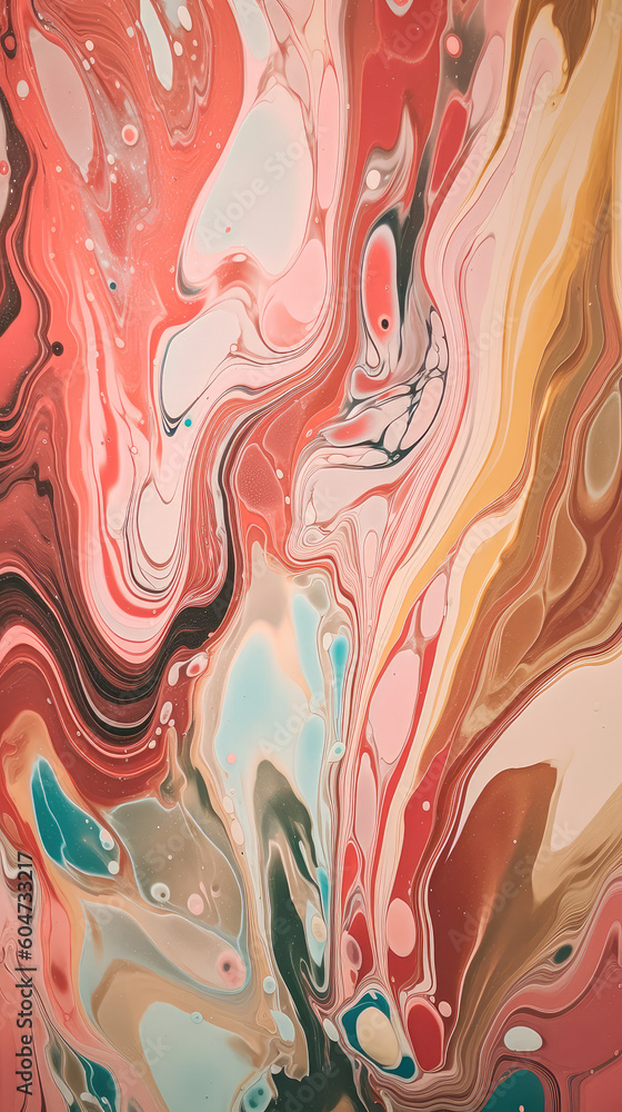 Aufkleber abstract illustration of a marble pattern, creating a blurry pattern of shapes and colors. generativ