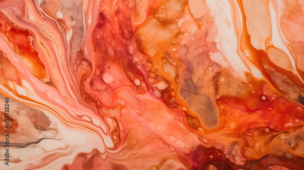 Poster abstract illustration of a marble pattern, creating a blurry pattern of shapes and colors. generativ