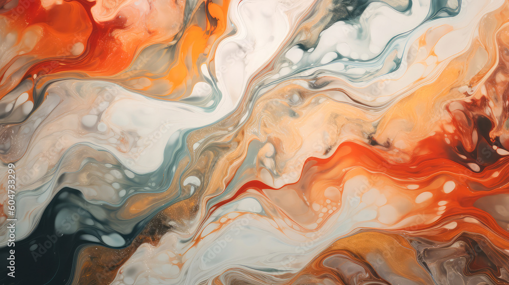 Aufkleber abstract illustration of a marble pattern, creating a blurry pattern of shapes and colors. generativ