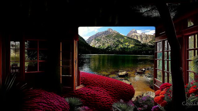 relaxing mountain cabin