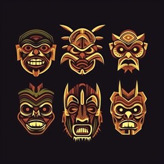 Native culture, Maya mask, Haida masks, native masks