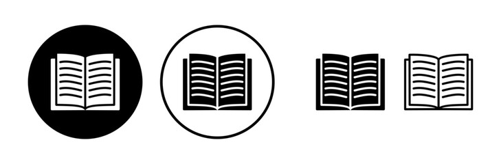 Book icon vector. Open book vector icon.