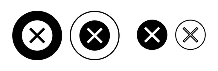 Close vector icon. Delete icon. remove, cancel, exit symbol.